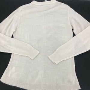 Highland Sweater Womens Medium 100 Percent Orlon White Long Sleeve Mock Neck